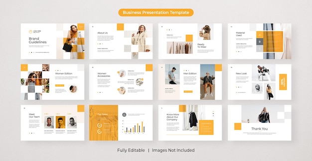 plantilla de diseño de presentación de moda minimalista