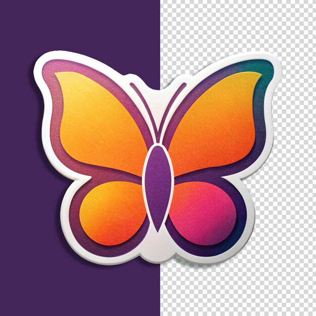 PSD plantilla de diseño psd de etiquetas de mariposa coloridas