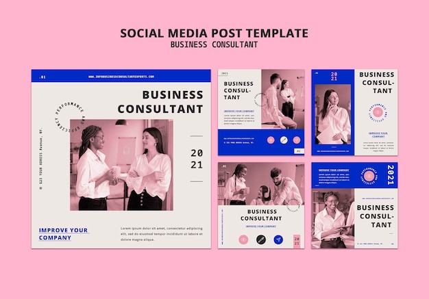 PSD plantilla de diseño de publicación de instagram de documento comercial