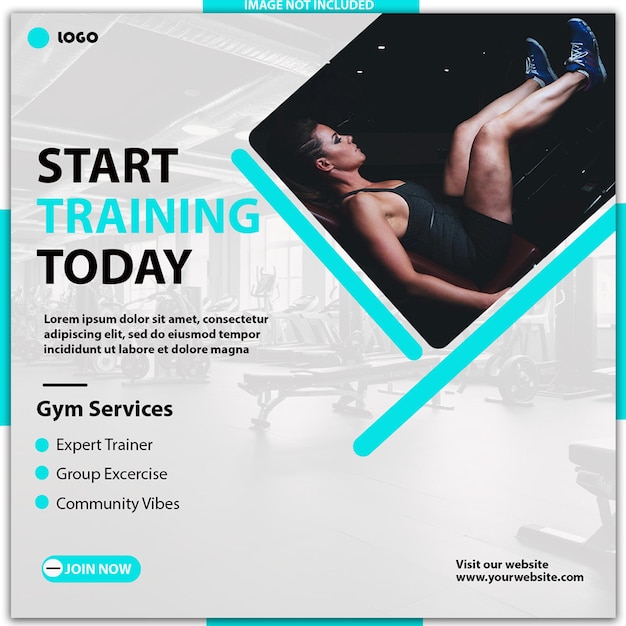 plantilla de diseño de redes sociales de gimnasio
