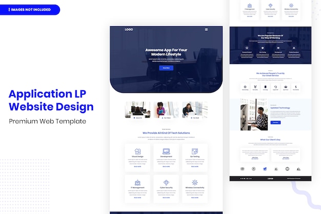 Plantilla de diseño de sitio web de aplicación LP