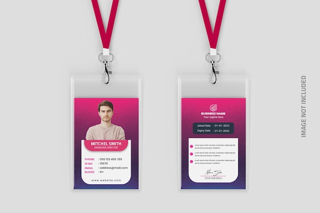 Plantilla de diseño de tarjeta de identificación corporativa