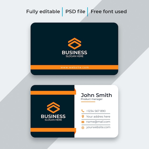PSD plantilla de diseño de tarjeta de visita moderna elegante profesional creativa psd premium