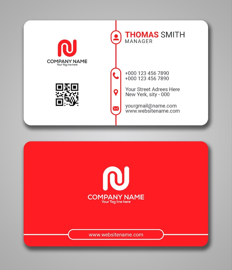 PSD plantilla de diseño de tarjeta de visita simple y limpia archivo psd