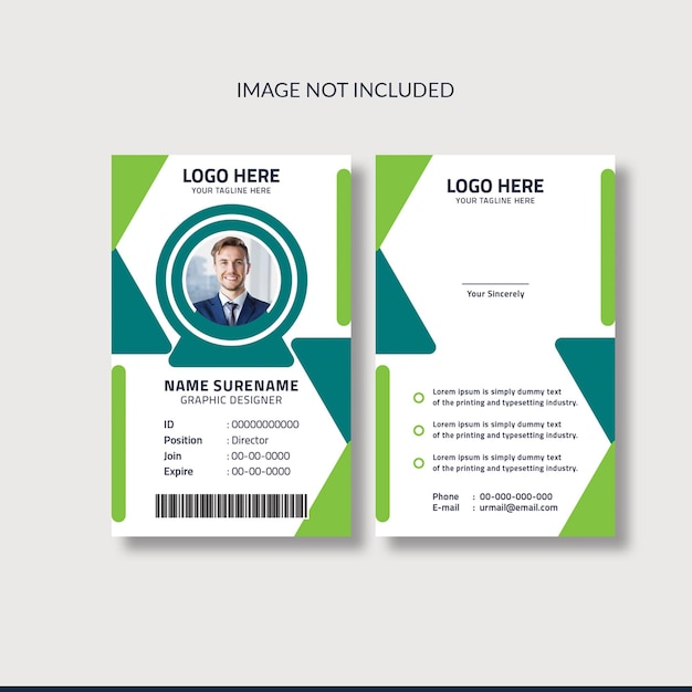 plantilla de diseño de tarjetas de identificación corporativas