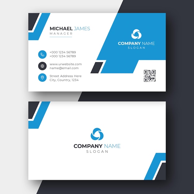 plantilla de diseño de tarjetas de visita corporativas modernas