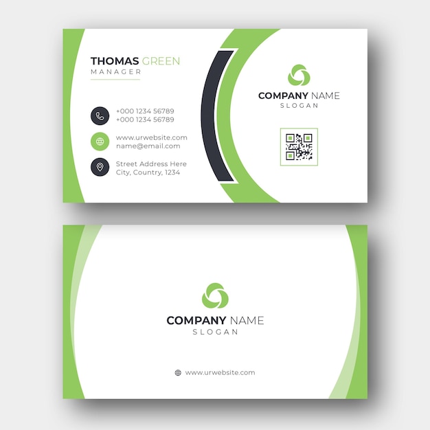 plantilla de diseño de tarjetas de visita corporativas modernas