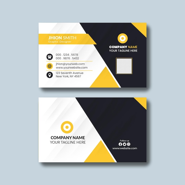 plantilla de diseño de tarjetas de visita creativas profesionales