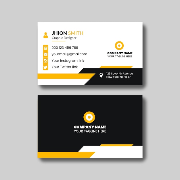plantilla de diseño de tarjetas de visita creativas profesionales