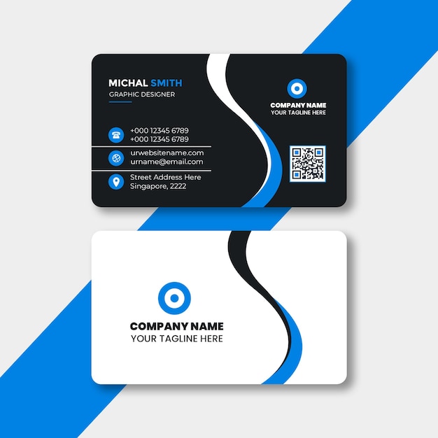 plantilla de diseño de tarjetas de visita creativas profesionales