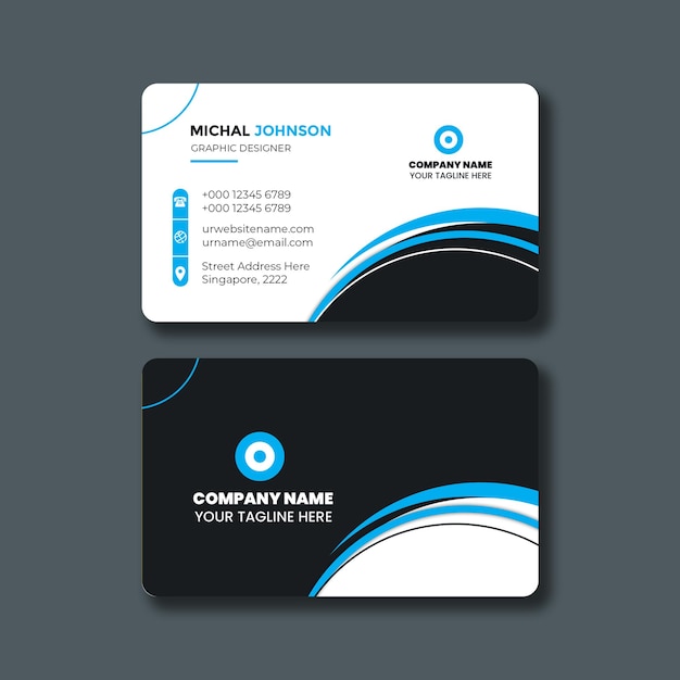 plantilla de diseño de tarjetas de visita creativas profesionales