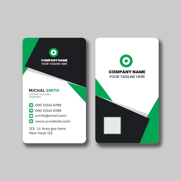 plantilla de diseño de tarjetas de visita verticales modernas y profesionales