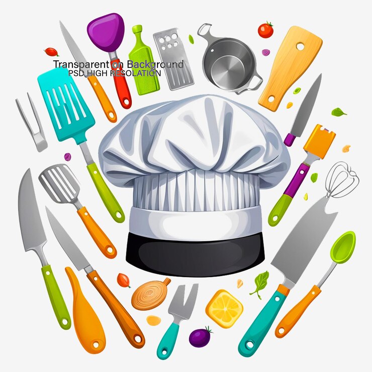 PSD plantilla de diseño vectorial del icono del chef en un fondo transparente