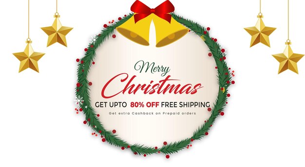 Plantilla de diseño de venta de feliz Navidad