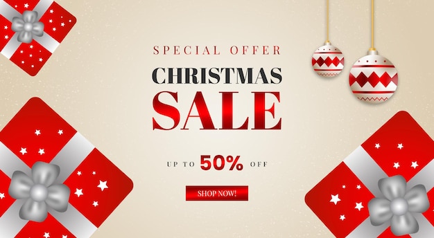 Plantilla de diseño de venta de Navidad de oferta especial
