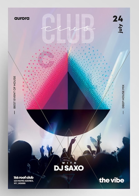 plantilla de diseño de volante del club de eventos