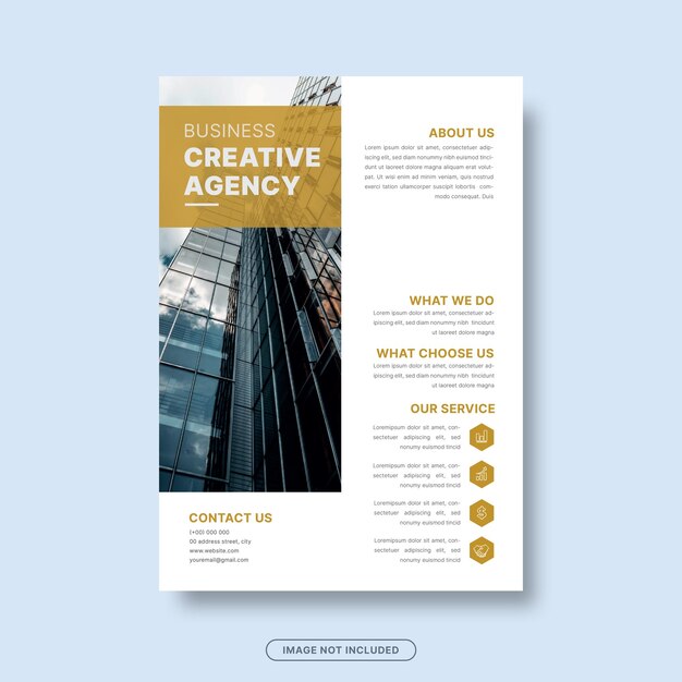 Plantilla de diseño de volante de empresa volante de negocios perfil de empresa negocio creativo