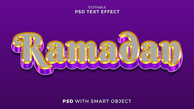 plantilla editable de efecto de texto de ramadán