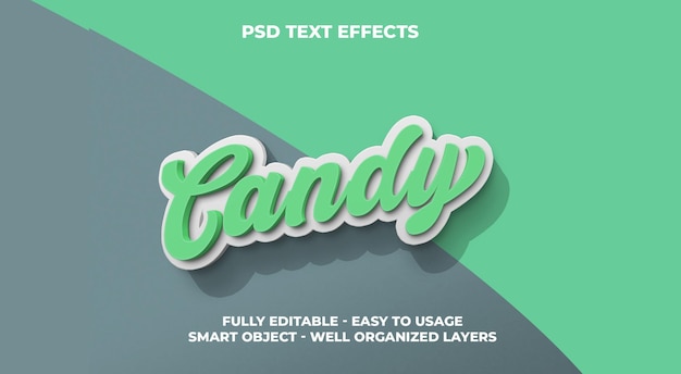 Plantilla editable psd de efecto de texto