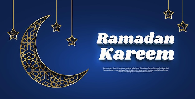 Plantilla de efecto de estilo de texto 3D de Ramadan Kareem