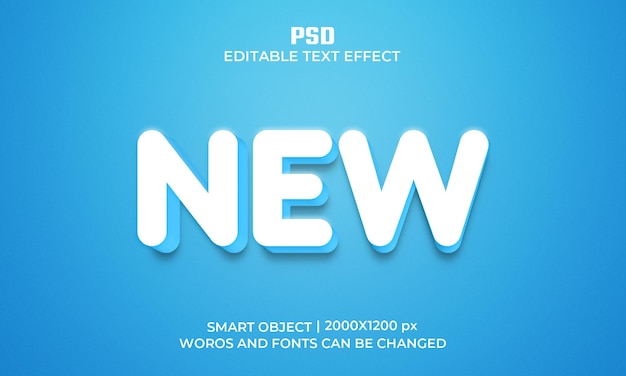 plantilla de efecto de estilo de texto 3d