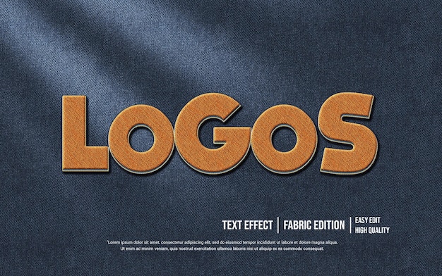 Plantilla de efecto de estilo de texto de logotipos 3d