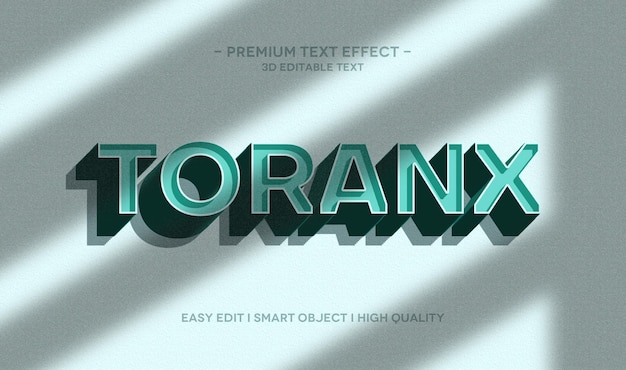 Plantilla de efecto de estilo de texto Toranx 3D