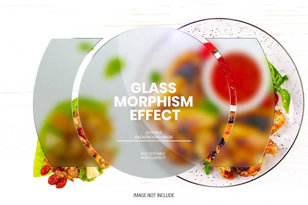 Plantilla de efecto de foto de morfismo de vidrio