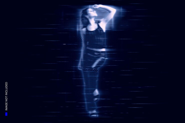 PSD plantilla de efecto fotográfico holográfico