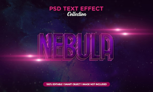 PSD plantilla de efecto de neón de nebulosa