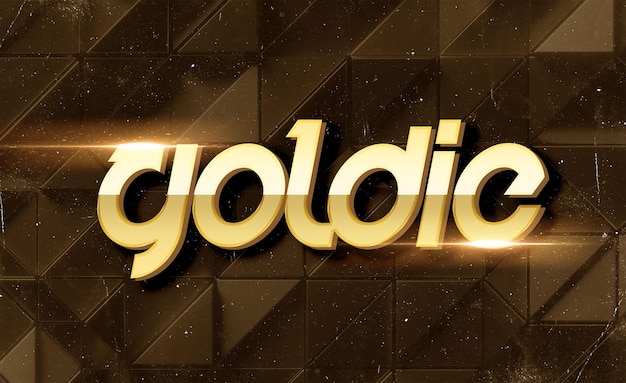 Plantilla de efecto de texto dorado