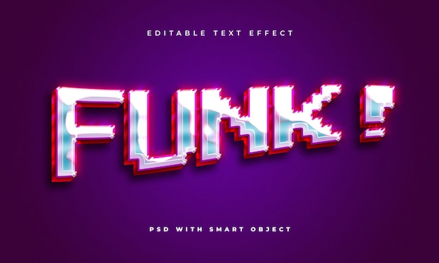 Plantilla de efecto de texto editable funk
