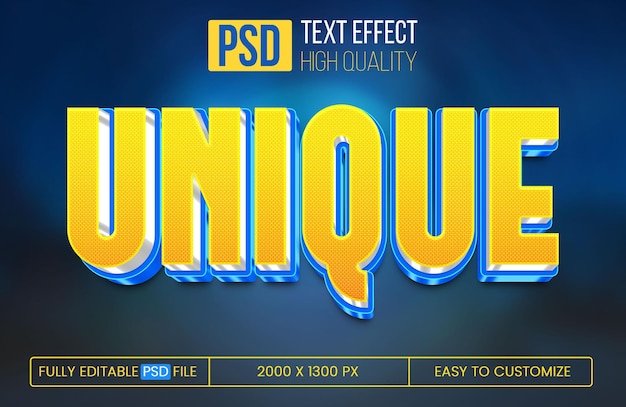 PSD plantilla de efecto de texto editable único psd