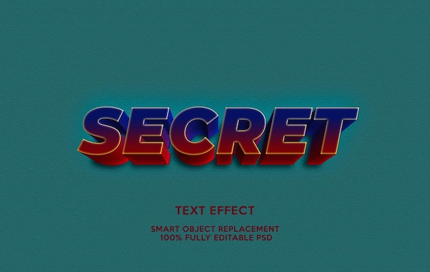 Plantilla de efecto de texto secreto