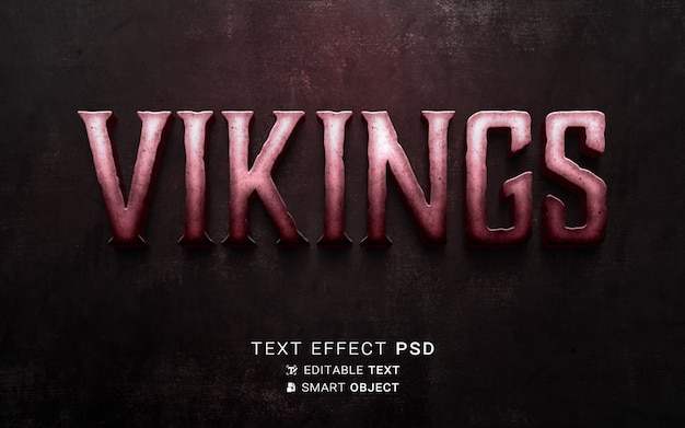 Plantilla de efecto de texto vikingos