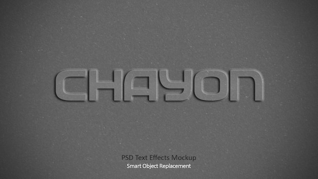 Plantilla de efectos de texto 3d chayon