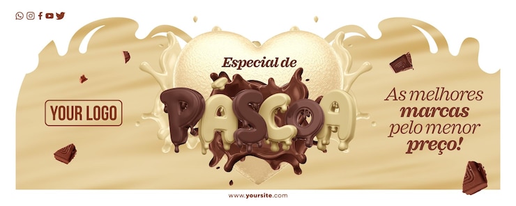 PSD plantilla especial de banner de redes sociales de pascua