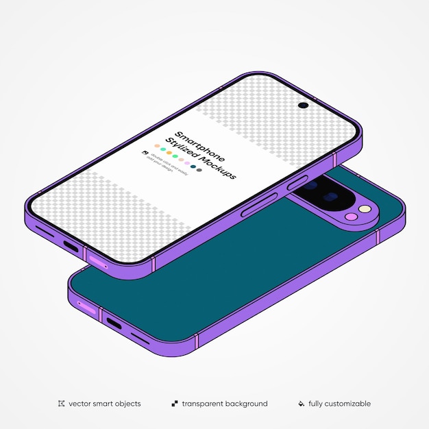 plantilla estilizada de maquillaje de pantalla de teléfono inteligente con fondo transparente