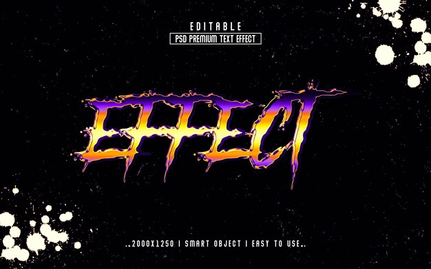 plantilla de estilo de texto de efecto