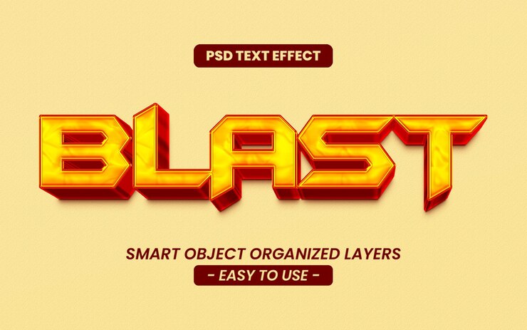 PSD plantilla de estilo de tipografía de efecto de texto de explosión 3d editable