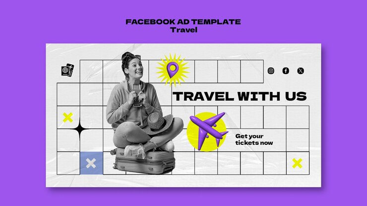 PSD plantilla de facebook de aventuras de viaje