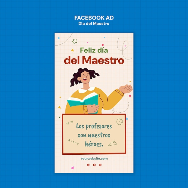 plantilla de Facebook para la celebración del Día del Maestro