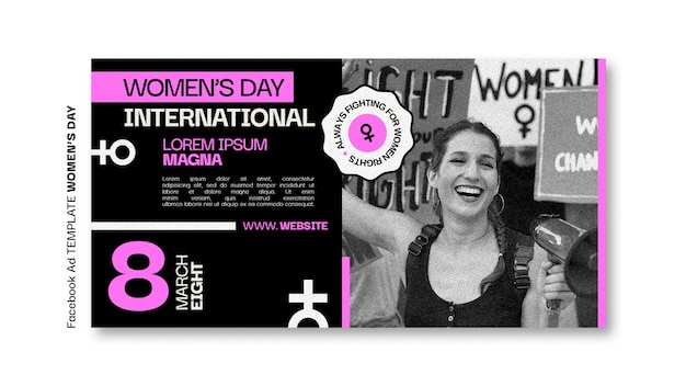 Plantilla de facebook de celebración del día de la mujer