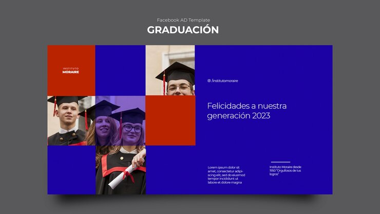 PSD plantilla de facebook de celebración de graduación