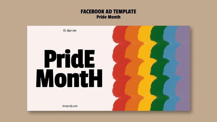 PSD plantilla de facebook de celebración del mes del orgullo