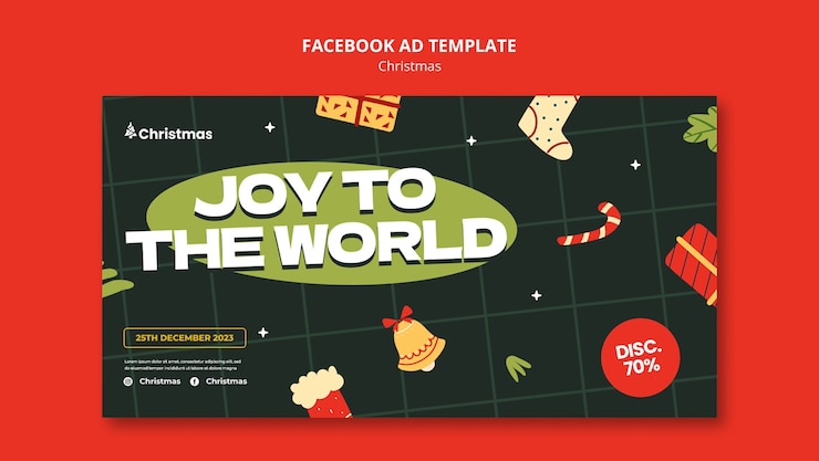 PSD plantilla de facebook de celebración navideña