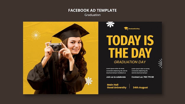 PSD plantilla de facebook de ceremonia de graduación