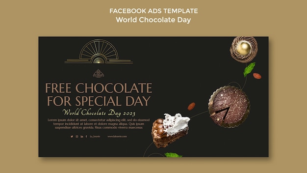 PSD plantilla de facebook del día mundial del chocolate