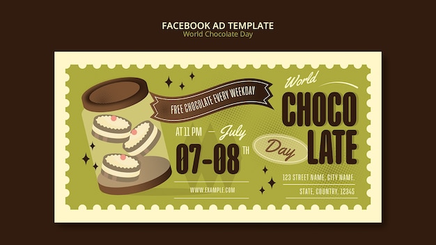 Plantilla de facebook del día mundial del chocolate