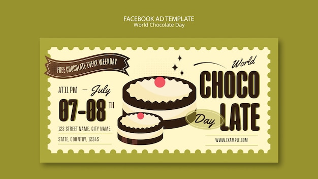 Plantilla de facebook del día mundial del chocolate
